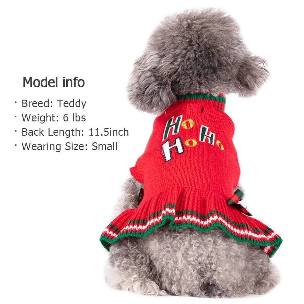 KYEESE Red‎ Dog Sweater Christmas Turtleneck Small Dogs Sweater